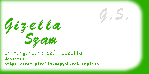 gizella szam business card