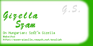 gizella szam business card